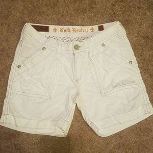 Rock Revival White Shorts